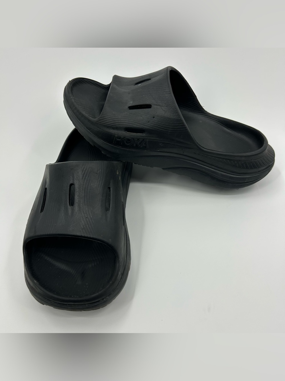 HOKA Ora Recovory Sandals Black Slide Sandals Men’s 7 Women’s 9